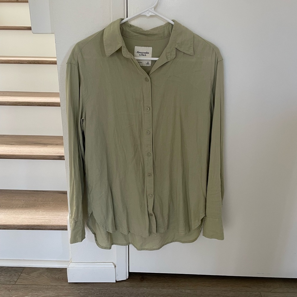 •A&F• Linen Blend Shirt